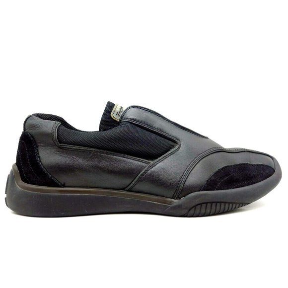 Zegna Sport Black Leather Casual Slip On Driving Loafers Shoes Men\'s 8.5 EE main image 5